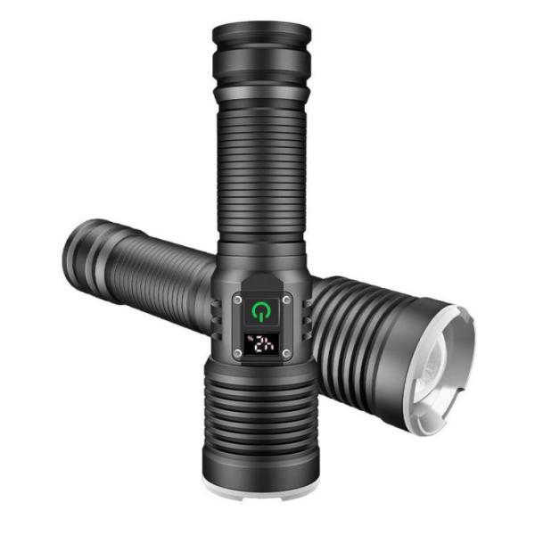High Lumens LED Flashlight Rechargeable with Zoomable Function for Camping and Outdoor Activities