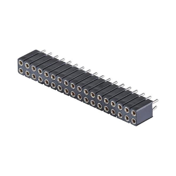 PCB Connector Machined Female Header 2.54mm H7.0mm Right Angle Dual Row 2-80Pin