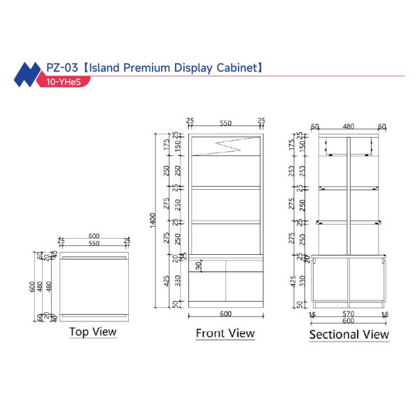 Modern Store Makeup Cosmetic Display Stands Shelf Rack Organizer With Light