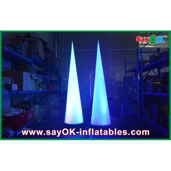 Decoración inflable de la iluminación del cono circular ligero para hacer publicidad