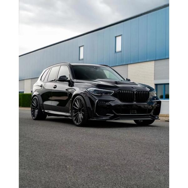 For BMW X5 G05 F95 Carbon Fiber Widebody Kit X5 G05 F95 Carbon Fiber Front Lip Diffuser Spoiler Wide-body Kit