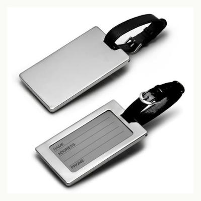 Custom Logo Aluminium Personalized Metal Luggage Tags Personal Luggage Identification