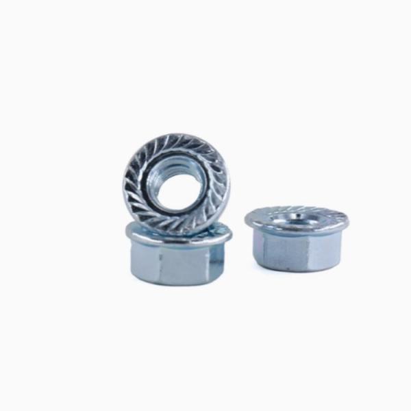 China Manufacturer ISO 4161 Metric Hex Flange Nuts Plain or Zinc Coated