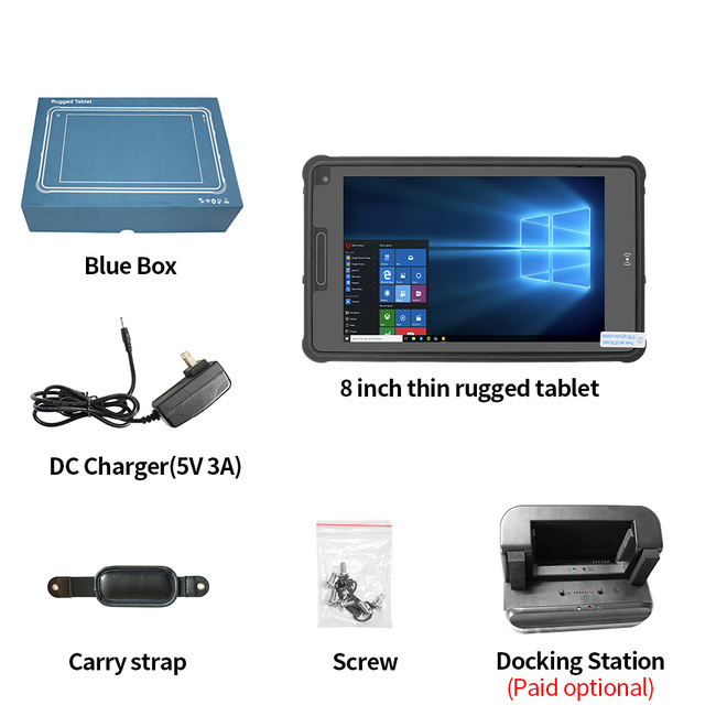Win Rugged Tablet 8 Inch Supports Field Service Equipment Checks and Site Reports