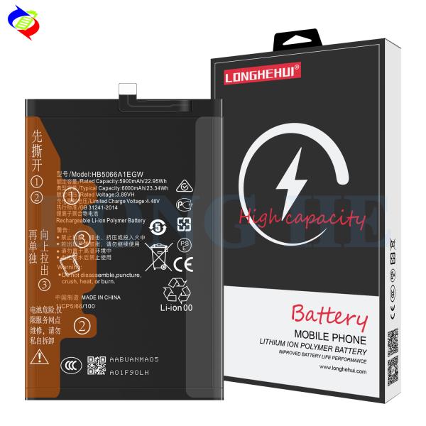 HB5066A1EGW Bateria recarregável 6000mAh 4.48V para Huawei Honor Play7T X7A Play 40 Plus