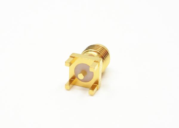 50Ω Straight Female Edge PCB Mount SMA RF Connector