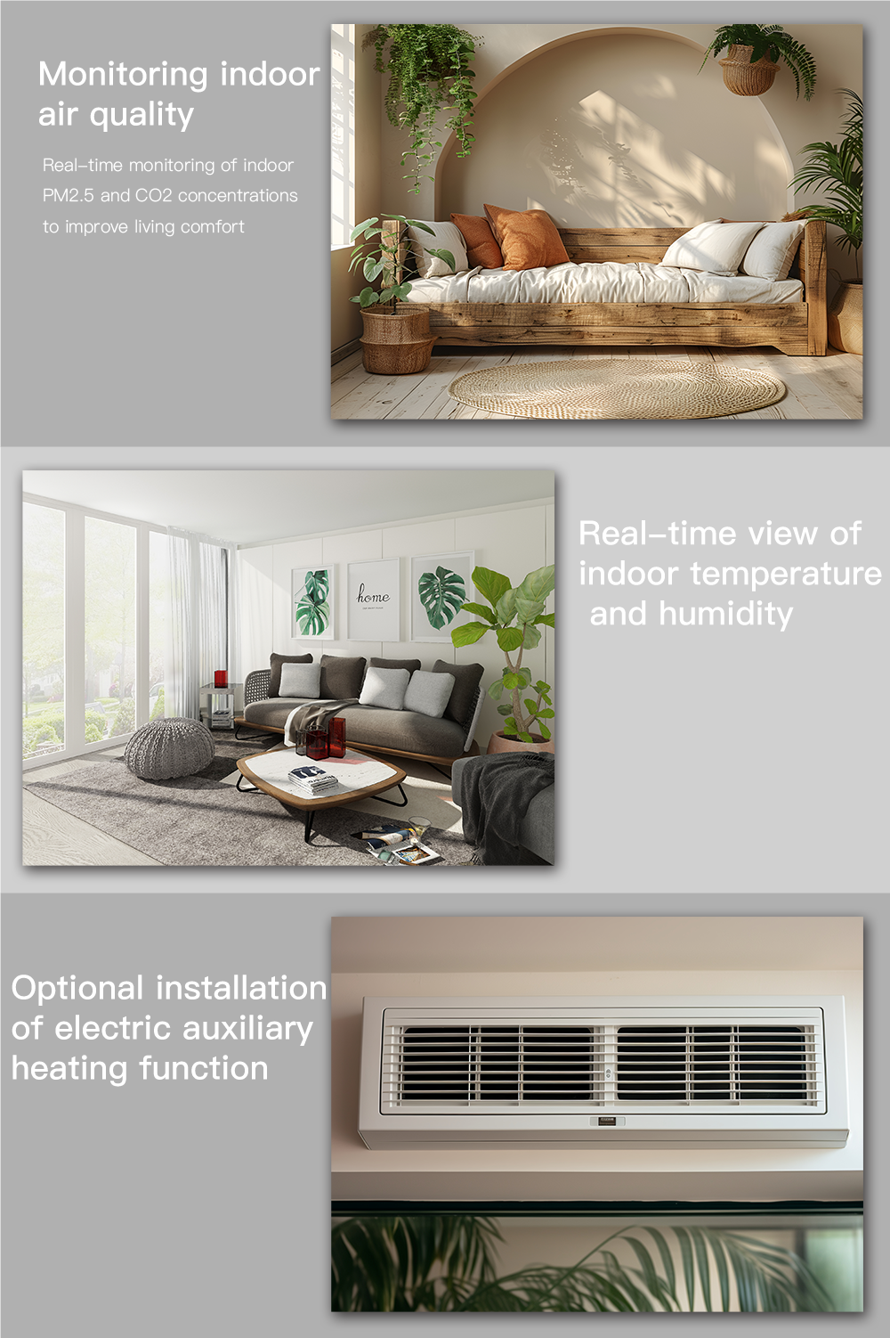 4 Inch Smart Ventilation Controller with Real Time Monitoring Three Speed Fan WiFi Connectivity