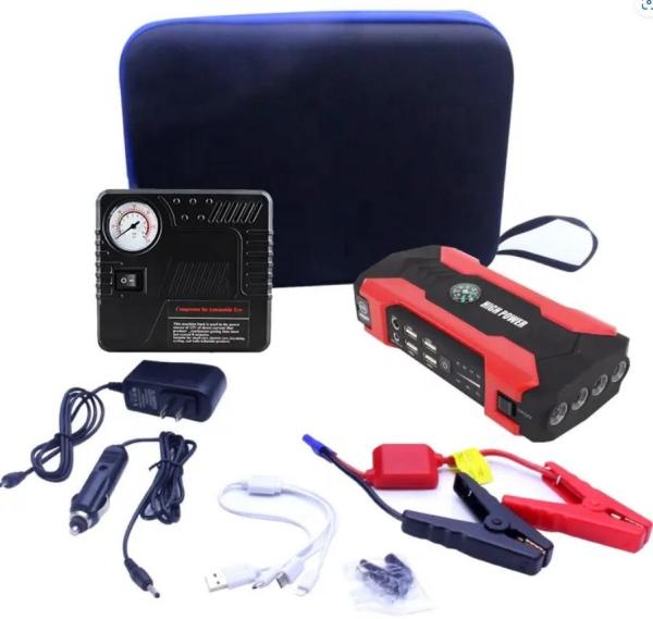 FCC Portable Car Battery Charger 12V Portable Power Supply And Emergency Jump Starter Kit