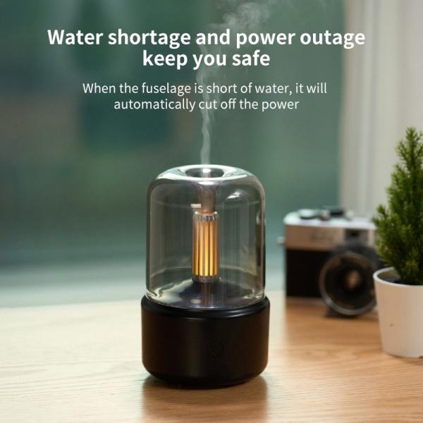 Cozy Glow: LED Candlelight Lamp with Humidifier for Relaxing Nighttime Ambiance