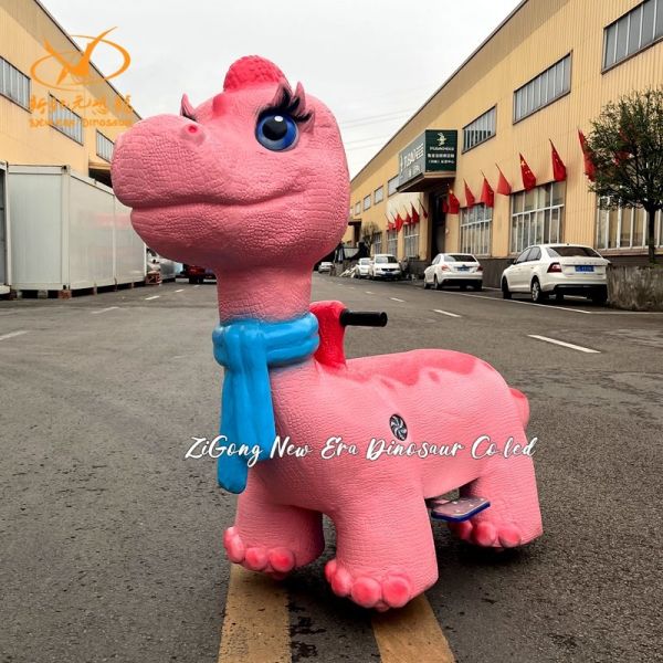 Attractive Rideable Dinosaur Cars for Children and Parents in Playground and Square
