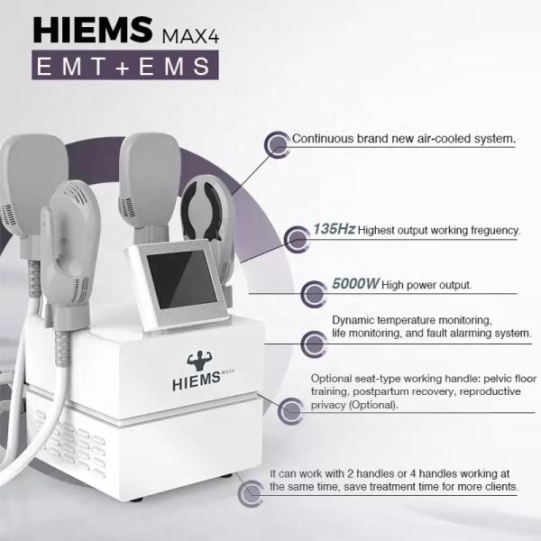 Аппарат для наращивания мышц HIEMT с 4 ручками, электромагнитный стимулятор мышц, для скульптурирования тела