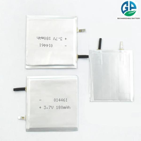 CE KC Approved 3.7v 180mah Ultra Thin Lipo Battery 014461 For E Card
