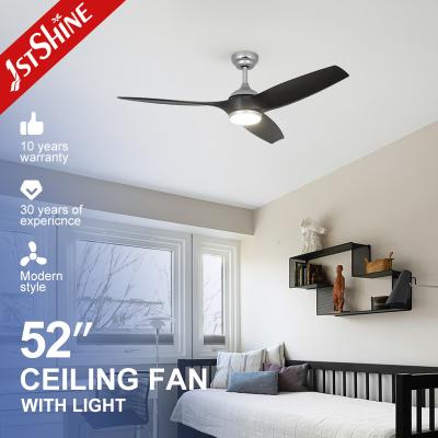 Ventilador de tecto de 52 com luz e comando remoto, lâmina de abs moderna para interior