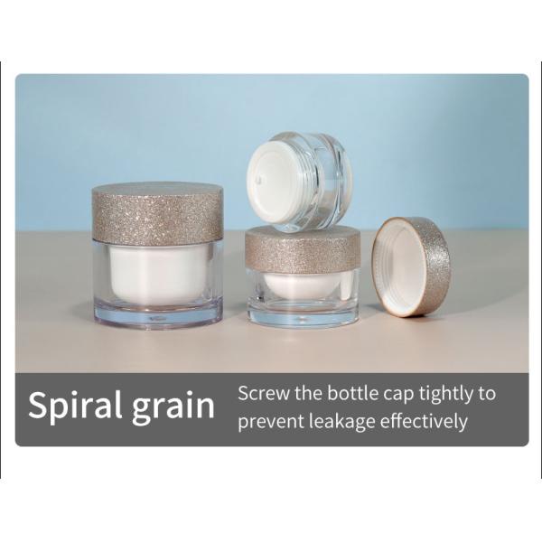 50g 15g 8g Crème en plastique acrylique clair avec couvercle pour emballage cosmétique