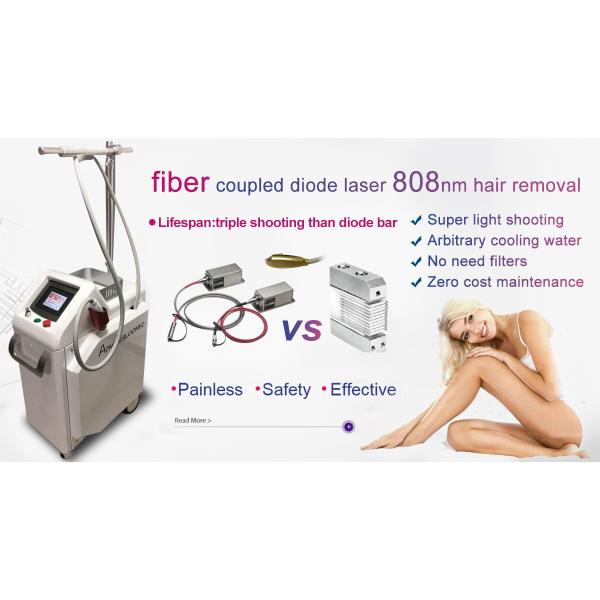 la fibre 600W a couplé l'épilation permanente de laser de diode de la Manche de laser Epolitor de la diode 808nm non