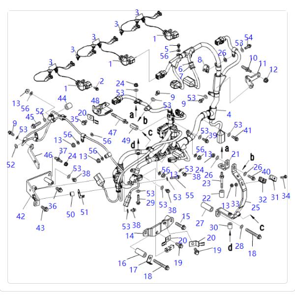 6745-81-9390 6745819390 Clip de retención de cable Piezas de motor de excavadora para KOMATSU SAA6D114E