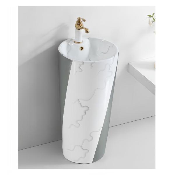 Small Round Ceramic Basin European Style Bathroom Sink for Home Hotel or Restaurant
