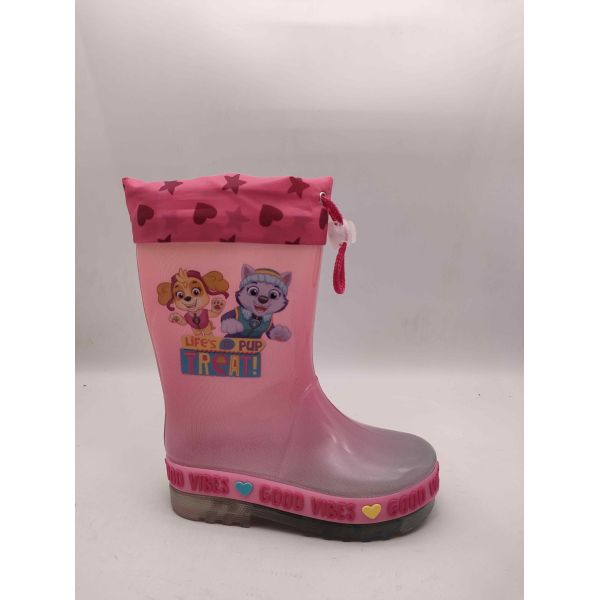 Sécurité Confort Enfants Bottes de pluie anti-dérapant Patrouille de patrouille de conception Bottes pour enfants