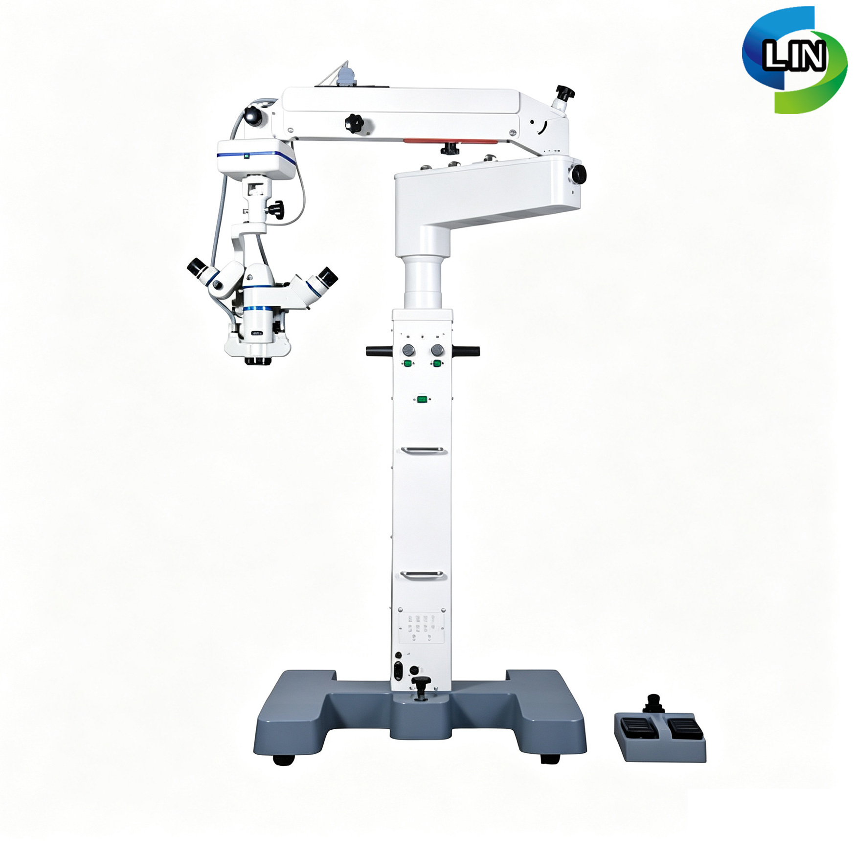 Dual-head Surgical Microscope with 4×~24× Continuous Zoom and LED, Halogen