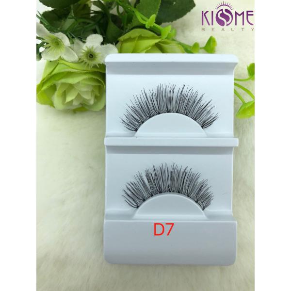 Hand Made Durable Human Hair Lashes  Non - Irritating Private Label