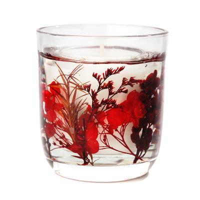 Candela de frasco de vidro perfumada Logotipo personalizado Aceitável Cera Criativa Geleia Aromaterapia Candela de frasco de vidro perfumada