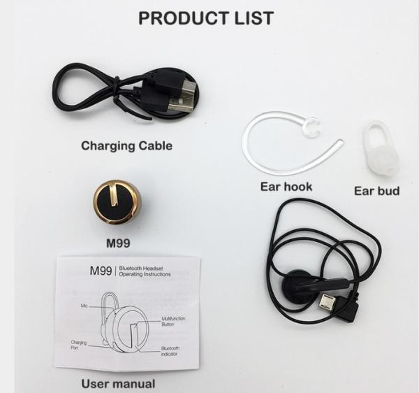 Producentre PDCM99 V4.0 Mini Wireless Headphone Earpiece BT Earphone Stereo Music Call Reminds Handsfree for Mobile Phon