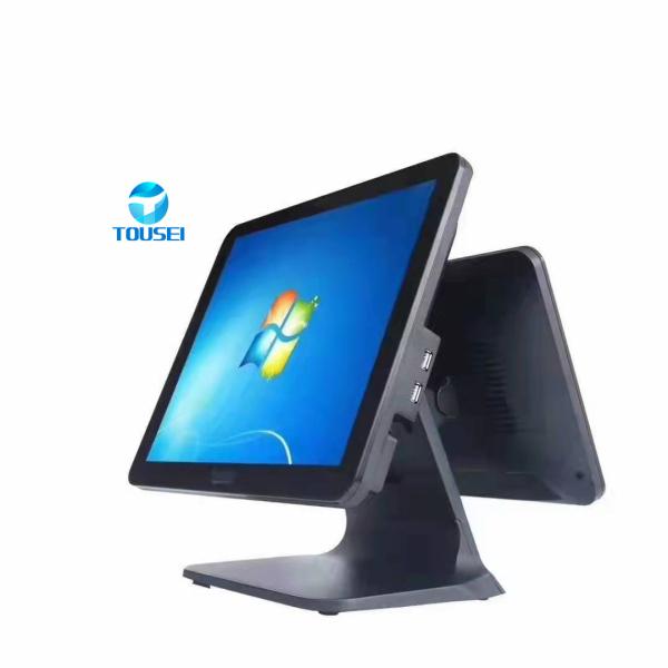 Dual Monitor Tablet POS Machine System Departmental Store Billing Machine