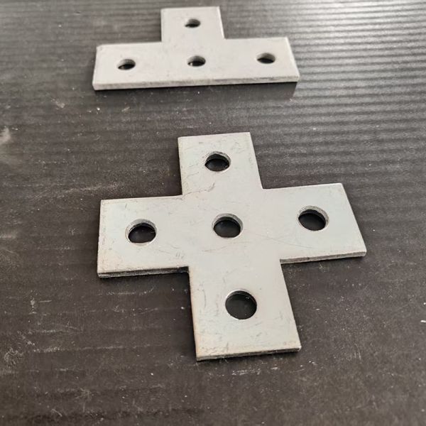 Cross Shape Joint Plate 5 Hole Cross Connector Strut Channel Accessories  For C Channel Support