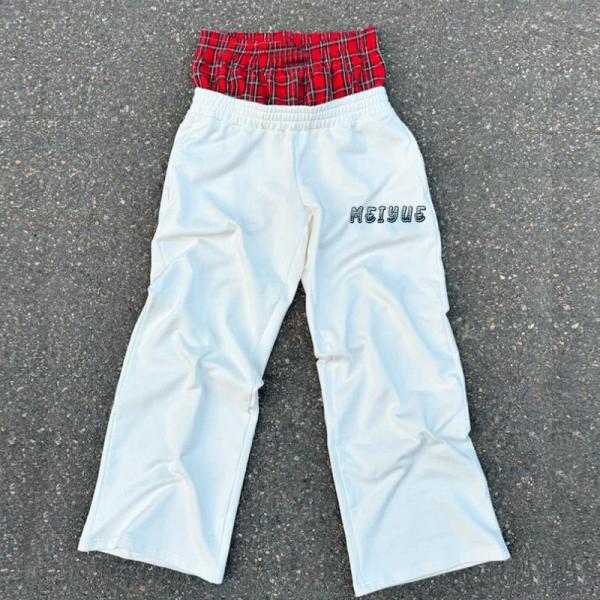 Oem Crop Screen Print T Shirt Drop Shoulder Boxy Tee Double Waist Baggy Sweat Pants Summer Streetwear Sweatpants and Tshirt Set