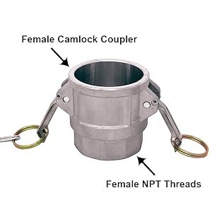 Camlock Type Hose Pipe Fittings Stainless Steel Aluminum Brass Quick Release Coupling