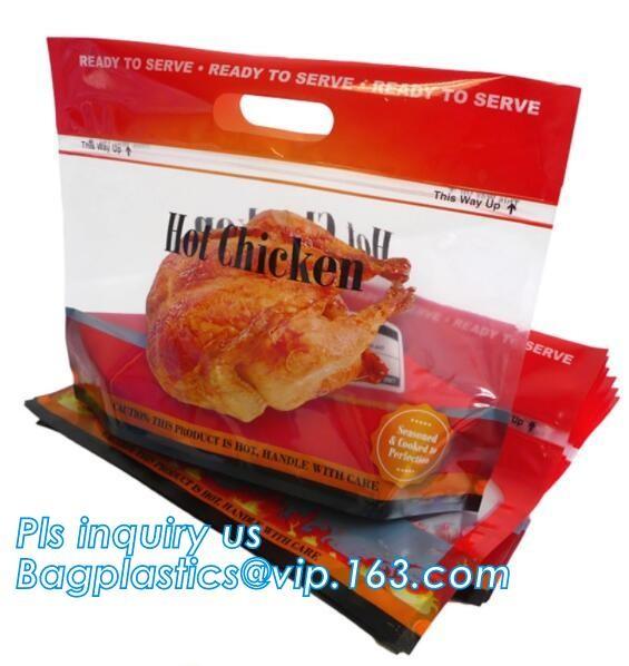 Hot Roast Chicken Bag, Rotisserie Chicken Bags, Microwave Grilled Chicken Bag Grease Proof Bags, Generic Zip