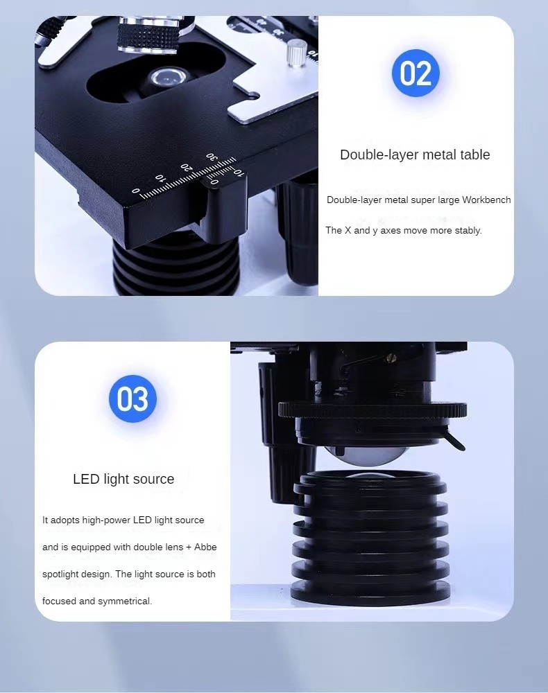 9-inch LCD HD Display Screen Digital Video Three Eye Microscope with Handheld Zoom Microscope