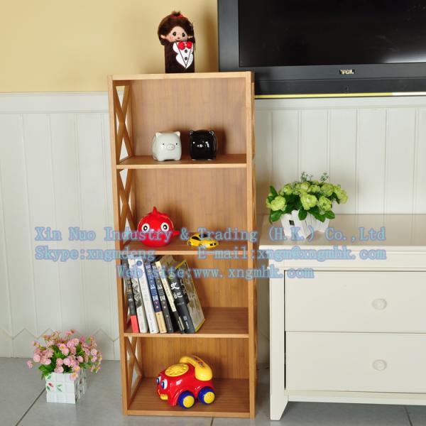 Bamboo children's bookshelves, bamboo bookcase, wooden bookcase