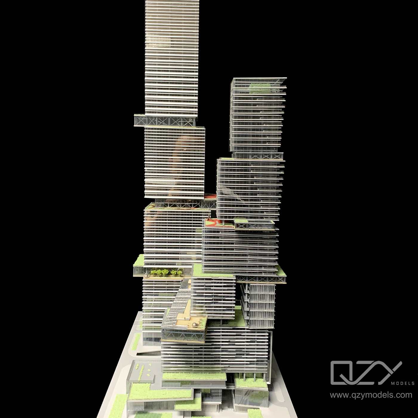Модель работы конкурса - разработанная НББЖ -1:500 Vanke Project Tower