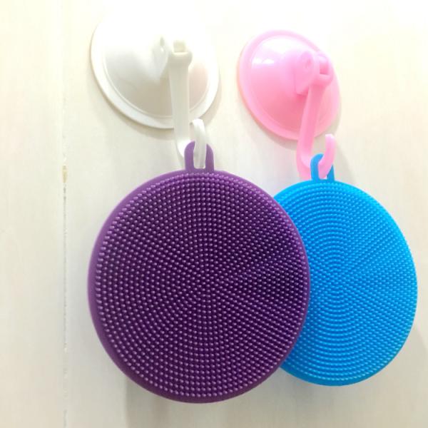 Non - Scratch Silicone Kitchen Brush Dish Scrubber Food - Grade Safe Silicone Approved