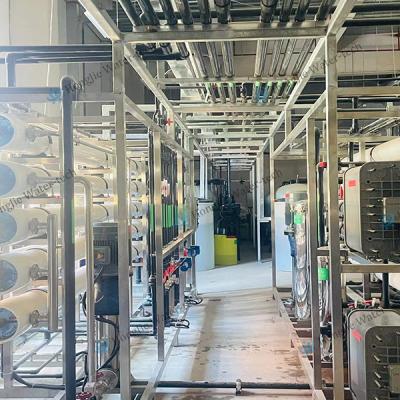 Système de filtration d'eau industriel facile à installer 90 t/h Système d'eau ultra pure