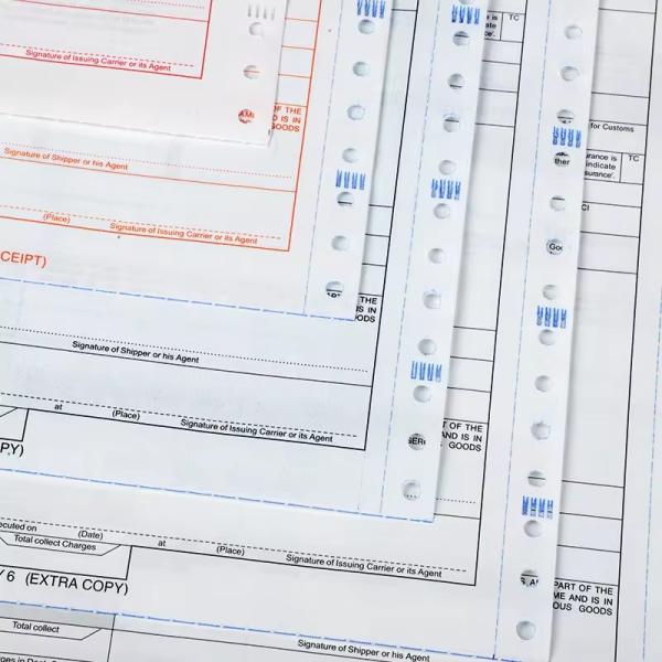 Digital Printing Courier Air Waybill Rectangular Carbonless Copy Paper Customized