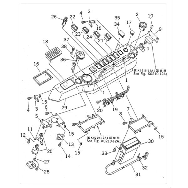 20Y-979-2471 20Y9792471 Air Panel Assy Support For KOMATSU Excavator PC200 PC210 PC220