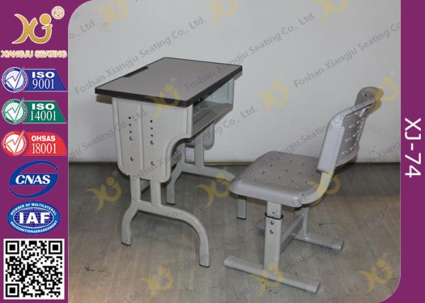 Pre - Assembled Metal Kids School Desk And Chair Set With Electrostatic Powder Coating