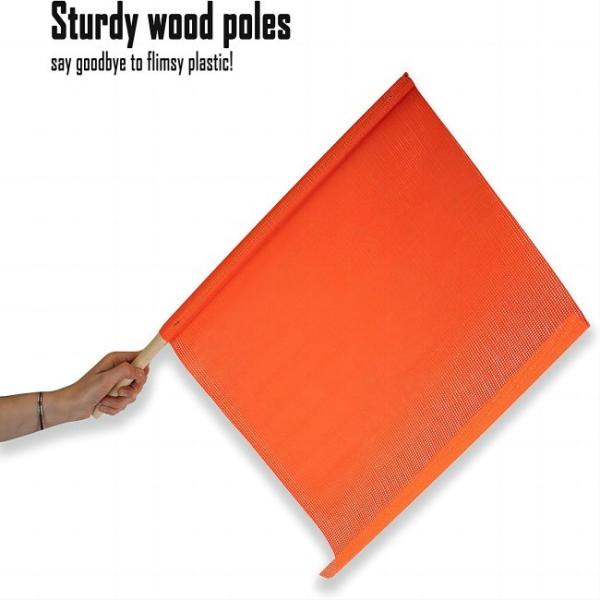 Высокое Visiblity оранжевые флаги обеспечения безопасности на дорогах садовничают флагшток для тележки нагружает буксировать