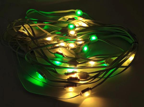 25 mm rgb rgbw luminaire de piste de Noël à domicile à toit de terrasse IP67 extérieur LED pixel luminaire à toit de terrasse à LED permanent