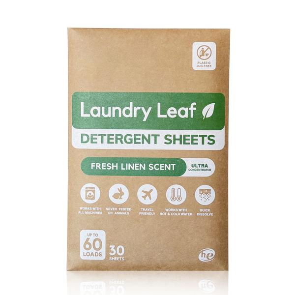 Hojas de detergente sólido biodegradable para ropa, orgánicas, ecológicas, quitamanchas con enzimas