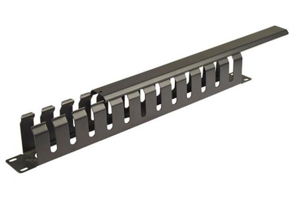 19 Metal Cable Management Rail 12 Slot,Single-Sided,1U&2U with cover