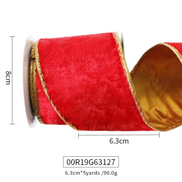 Бархатная проволочная лента для подарочных пакетов и украшений для вечеринок Фиолетовая черная лента