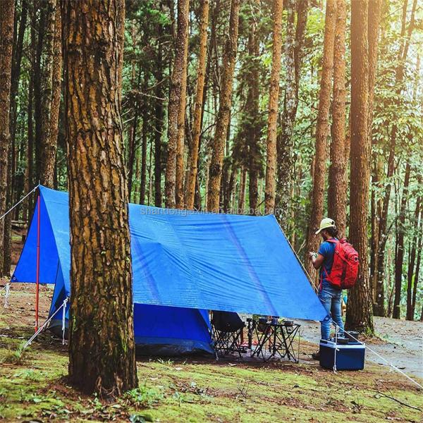 Waterproof Tarpaulin Heavy Duty Camping Sheet with PE Coated Ground Density 6*6-16*16