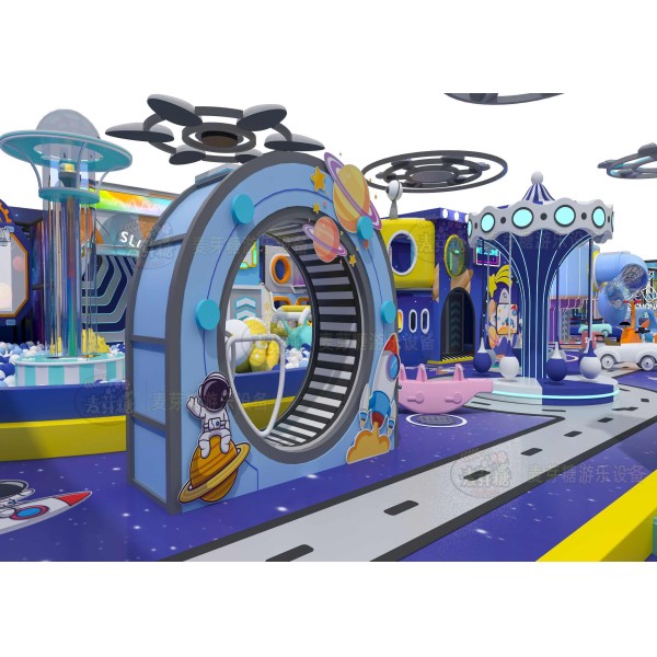 Taro Purple Lemon Yellow Space Trampoline Park Commercial Indoor Soft Play Castle
