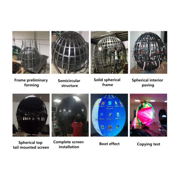 Специальное решение Сферический светодиодный дисплей 1920 Гц для декоративной среды