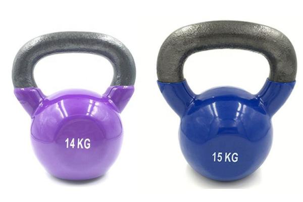 Competition Vinyl Painted Cast Iron Kettlebell Lifting Weights Fitness Equipment