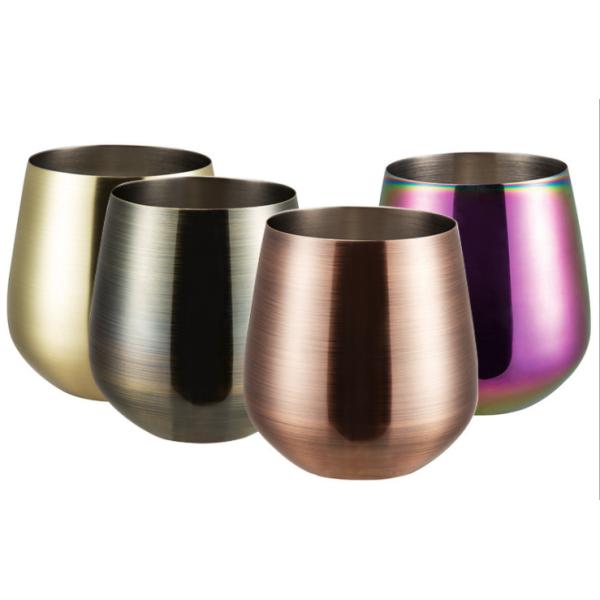 Вода нержавеющей стали 4 цветов придает форму чашки двойным чашка вина стены изолированная вакуумом