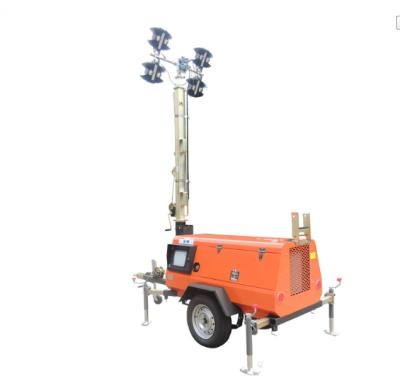 Outdoor Mobile Lighting Tower Kubota Diesel Engine Manual Mast 9m